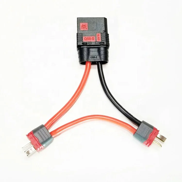 

10PCS QS8-S Series Anti Spark Cable Female QS8 Connector To Male TRX XT60 XT90 EC5 Plug RC UAV Drone Harness Made Of Plastic
