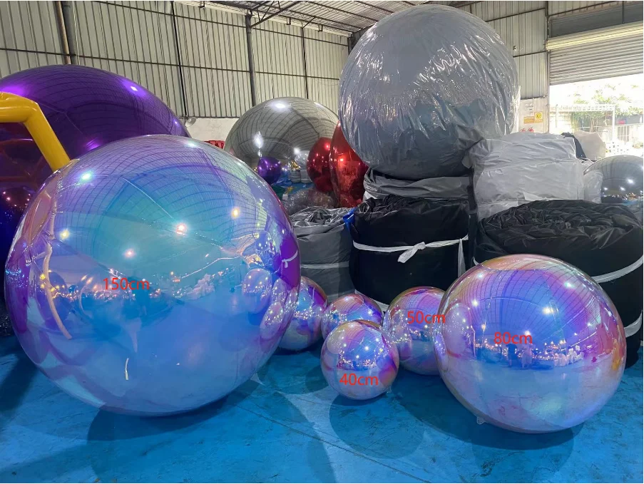 

Event Decoration PVC Nightclub Inflatable Balloon Party Wedding Gold Silver Floating Disco Mirror Ball