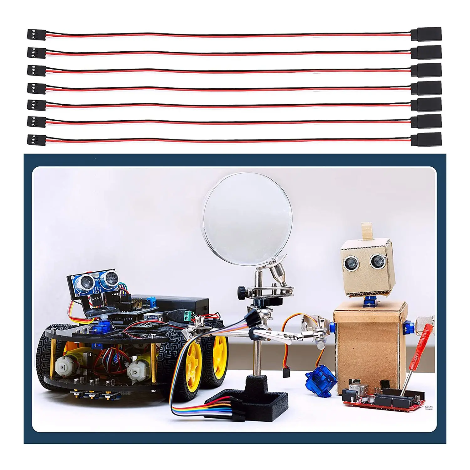 ABUM-15 Pieces Servo Wire Model Aircraft Extension Line Servo Extension Male To Female Cable (11.8 Inch)