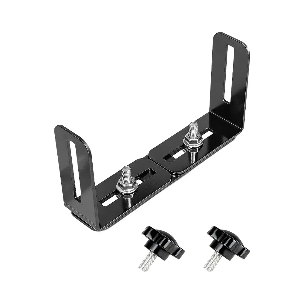 Adjustable Radio Mount Bracket 6 To 10 Inch Width With Knobs For Car Audio Vehicle Equipment Metal Holder