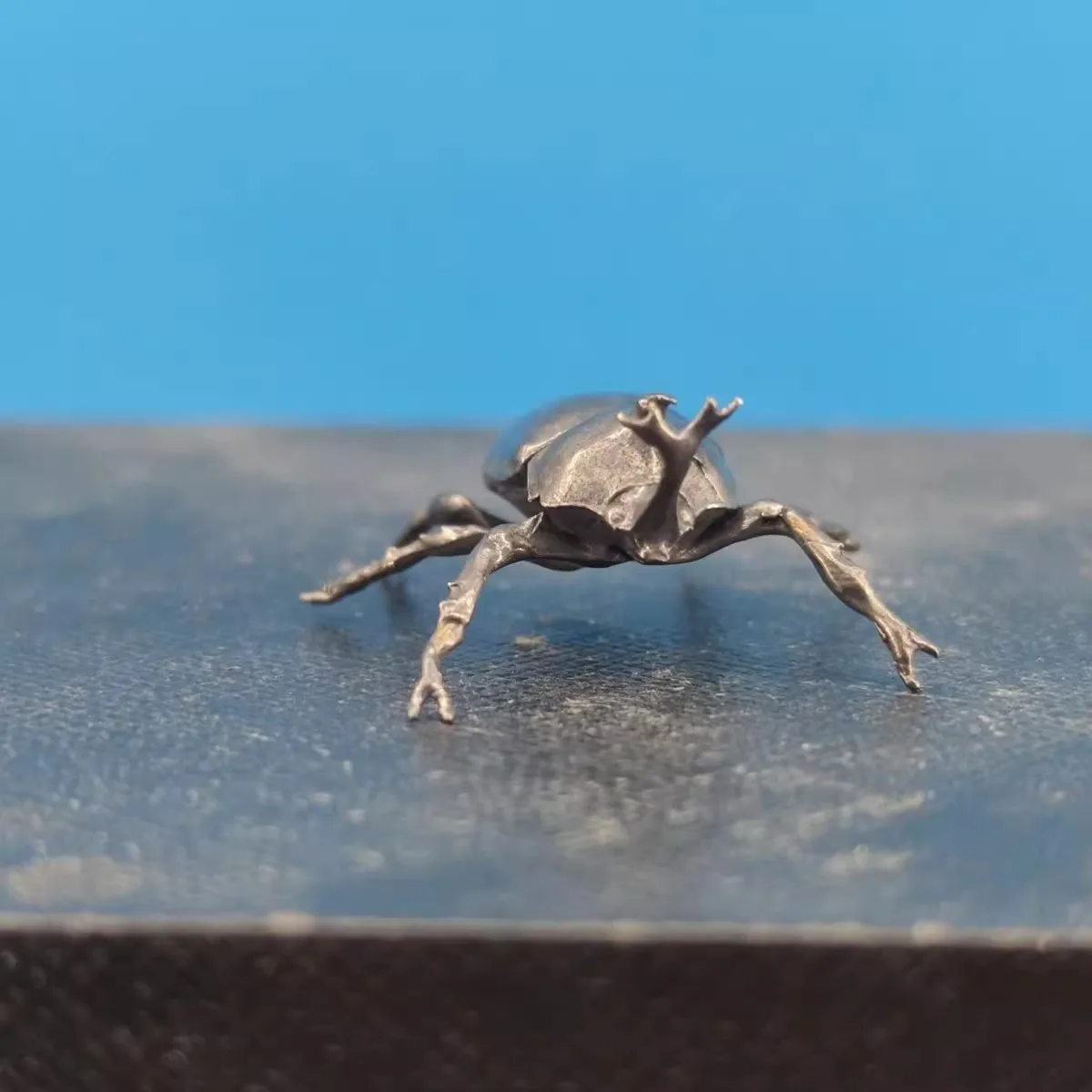 Miniature Statue Animals Figurine Copper Beetle Model Tablescape Creative Decor Crafts Insect Rockery Landscape Decoration