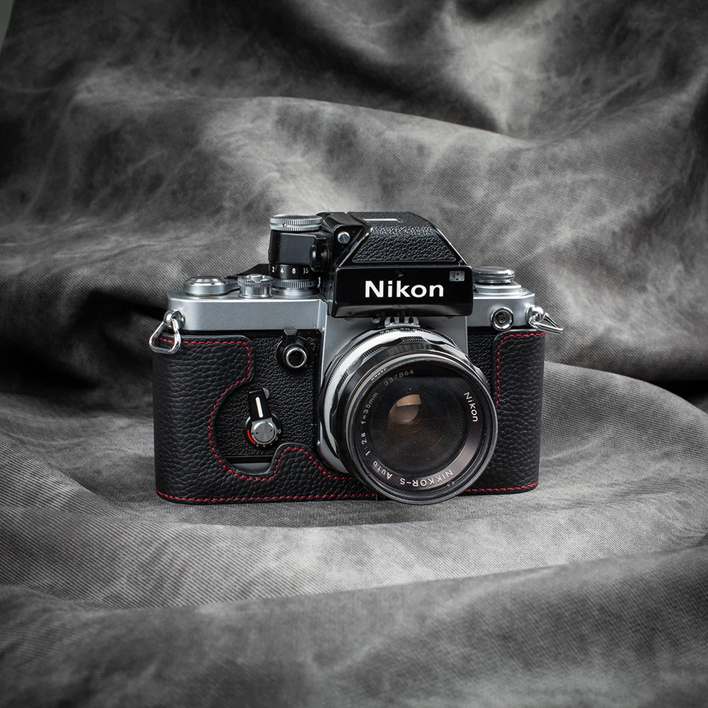 For Nikon F2 F2S F2A F2AS Case Leather Camera Bag Protective Case Handmade Genuine Real Leather Camera Half Case Cover Bag