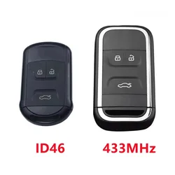 Keychannel 3 버튼 자동차 키 원격 ID46 433MHz 스마트 Fob 근접 Keylessgo Chery Tiggo 5 Tiggo 7/8 ARRIZO 5 6 7 Remote