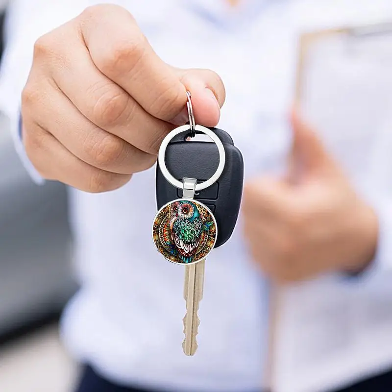 Owl Charm For Purse Portable Car Key Accessories Small Car Key Accessories For Kids Adults Portable Backpack Purse Ornament