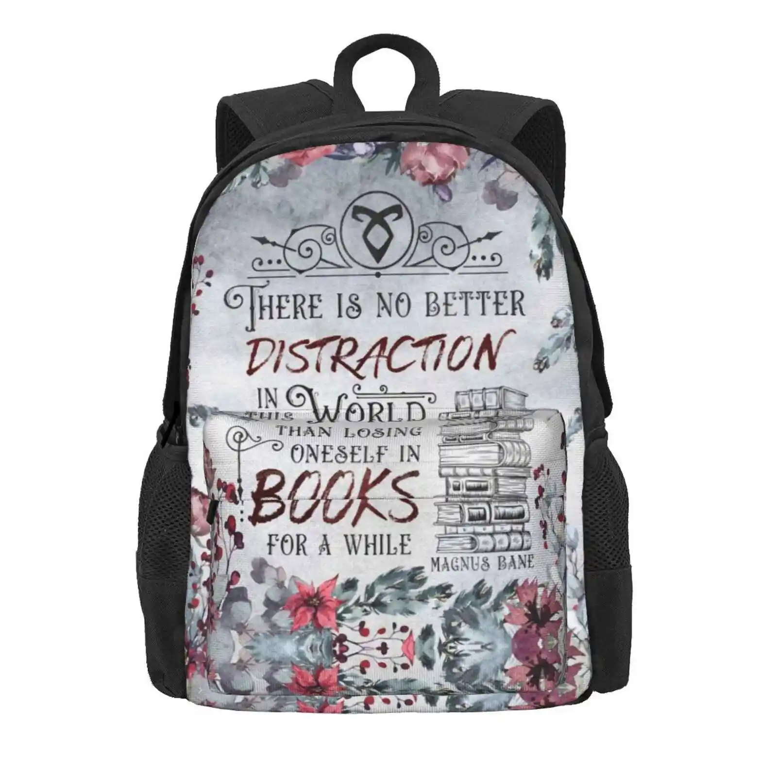 No Better Distraction - Shadowhunters Hot Sale Schoolbag Backpack Fashion Bags Magnus Bane Shadowhunters Bookish Bookstagram