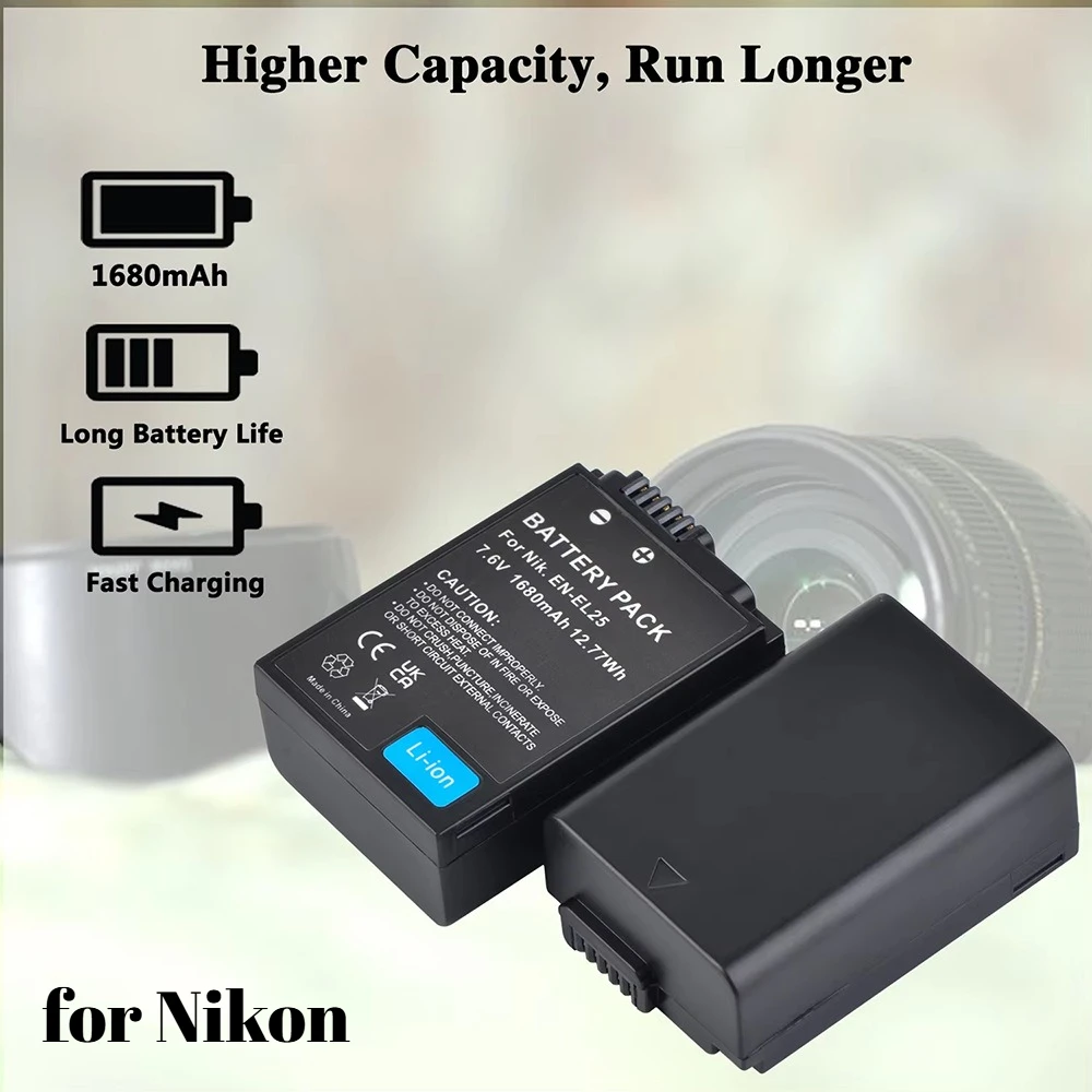 

EN-EL25 аккумулятор 1680 мАч большой емкости для Nikon Z FC Z50 Z30 D3500 D5600 P950 P1000 Замена камеры