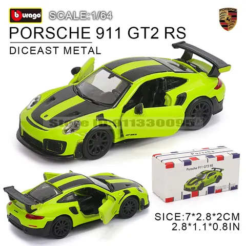 Bburago 1:64 Golf Porsche 911 Shelby Raventon Mustang Lamborghini Collection Series Bil Gjuten Modell Barnpresent Leksak 12 best sales VW Golf 4 Miniatyr - №1