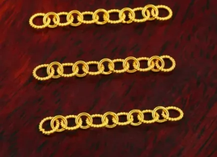 18k real gold extension chains for necklace and bracelet au750 jewelry parts gold jewelry accessory