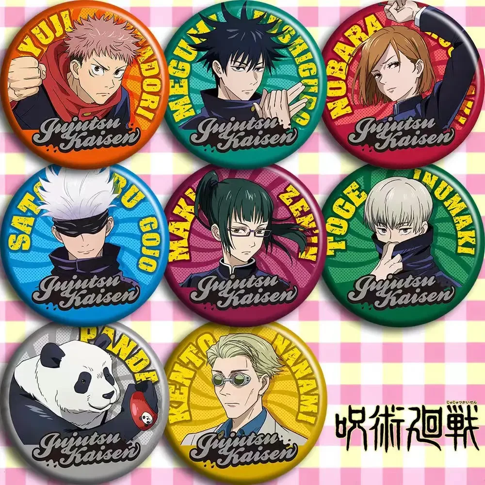 Jujutsu Kaisen Anime Double Flash Bar Badge Large 75mm Sotoru Gojo Badge Anime Model