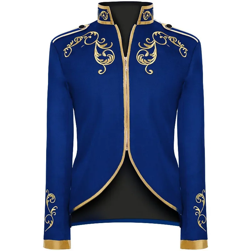 Medieval Men's Jacket Embroidery Coat Victorian Jackets For Men Vintage Clothing Prince King Halloween Cosplay Costume