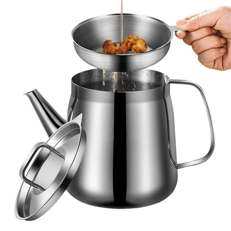 

Дозатор для масла ABBP большой емкости, термостойкий, пылезащитный, с фильтром, из нержавеющей стали, для дома и ресторанов