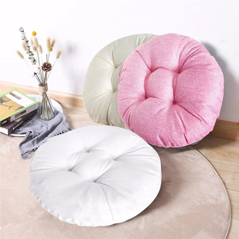 

Розовая круглая подушка для стула, утолщенная удобная защитная подушка для стула для домашнего офиса, толстый диван, напольные подушки для сидений, домашний текстиль