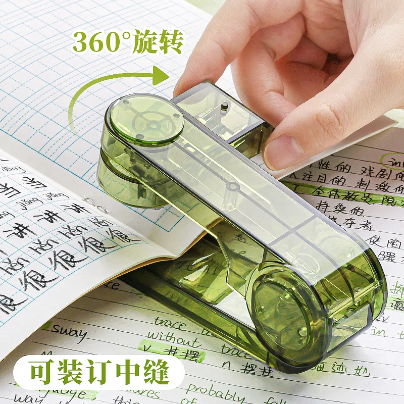 

360 Rotation Heavy Duty Stapler Use 24/6 Staples Effortless Long Stapler School Paper Stapler Office Bookbinding Supplies