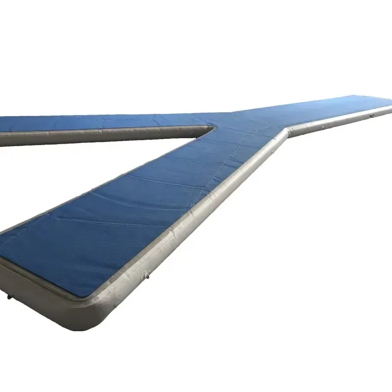 Y Shape Inflatable Water Platform Floating Dock PVC Non Slip Floor For Lake Swimming Pool Heavy Duty 100 500kg Load Capacity