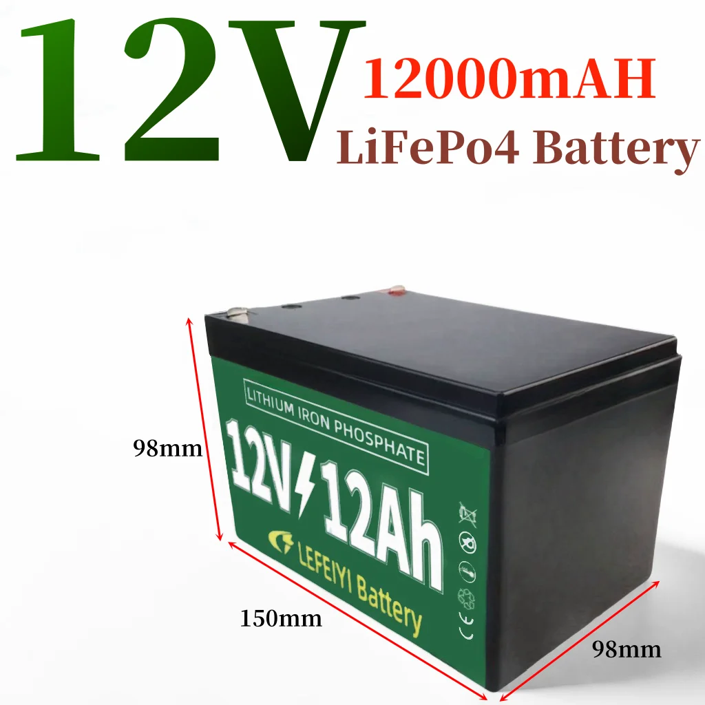 

Power Bank 12V 12Ah Lifepo4 battery, rechargeable battery, suitable for children's electric toy car - electric spray, etc