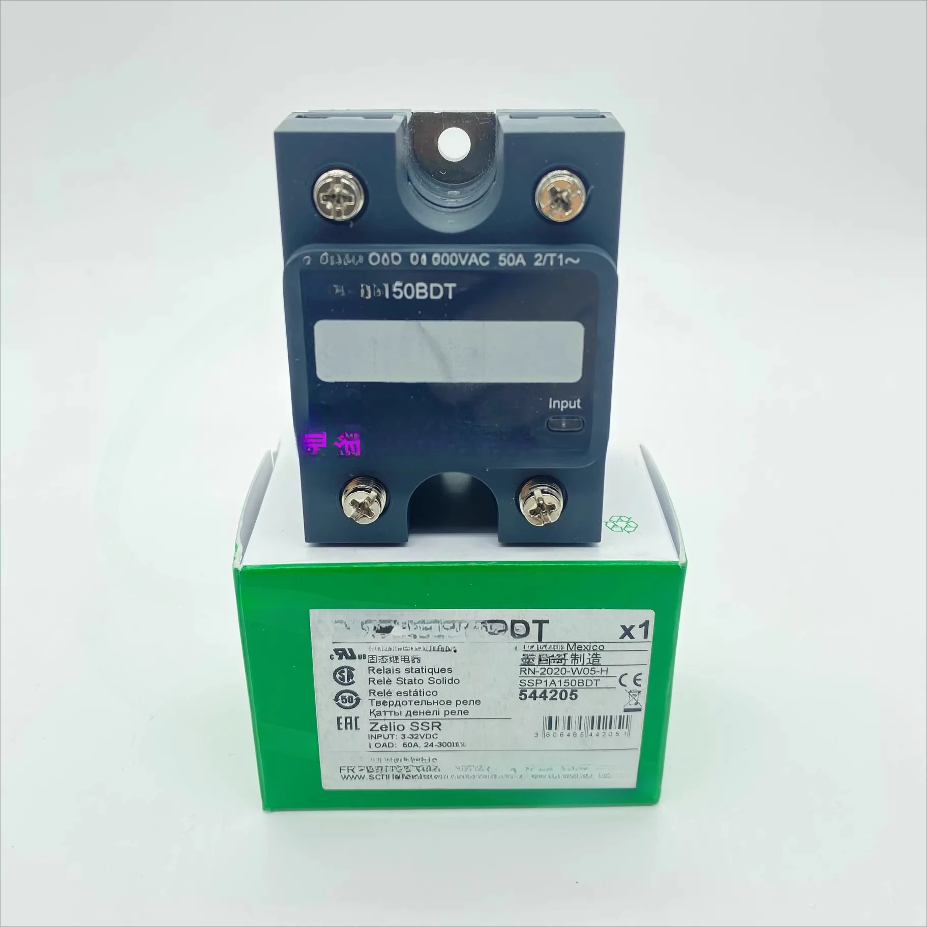 

Spot SSP1A150BDT Single-phase Panel Type Solid State 24-300VAC Control Voltage 3-32VDC