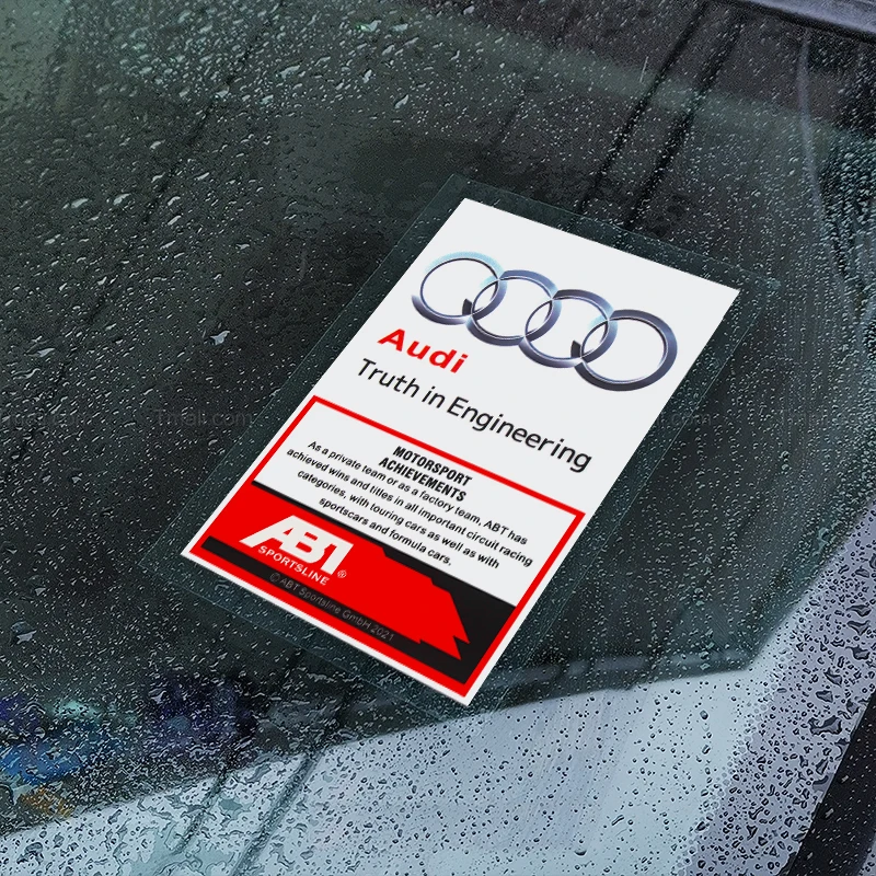 JDM Racing Windshield Electrostatic Graphic For Audi RS8 RS7 Sline S6 S5 S4 Q7 Q5 Q3 TT A7 A6 A5 A4 B9 A3 8V Tuning Accessories view 4
