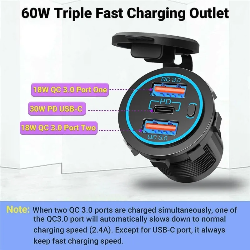 2025 Mini 3-USB Car Charger, Amazon Bestseller Compact Charger for Car Modification