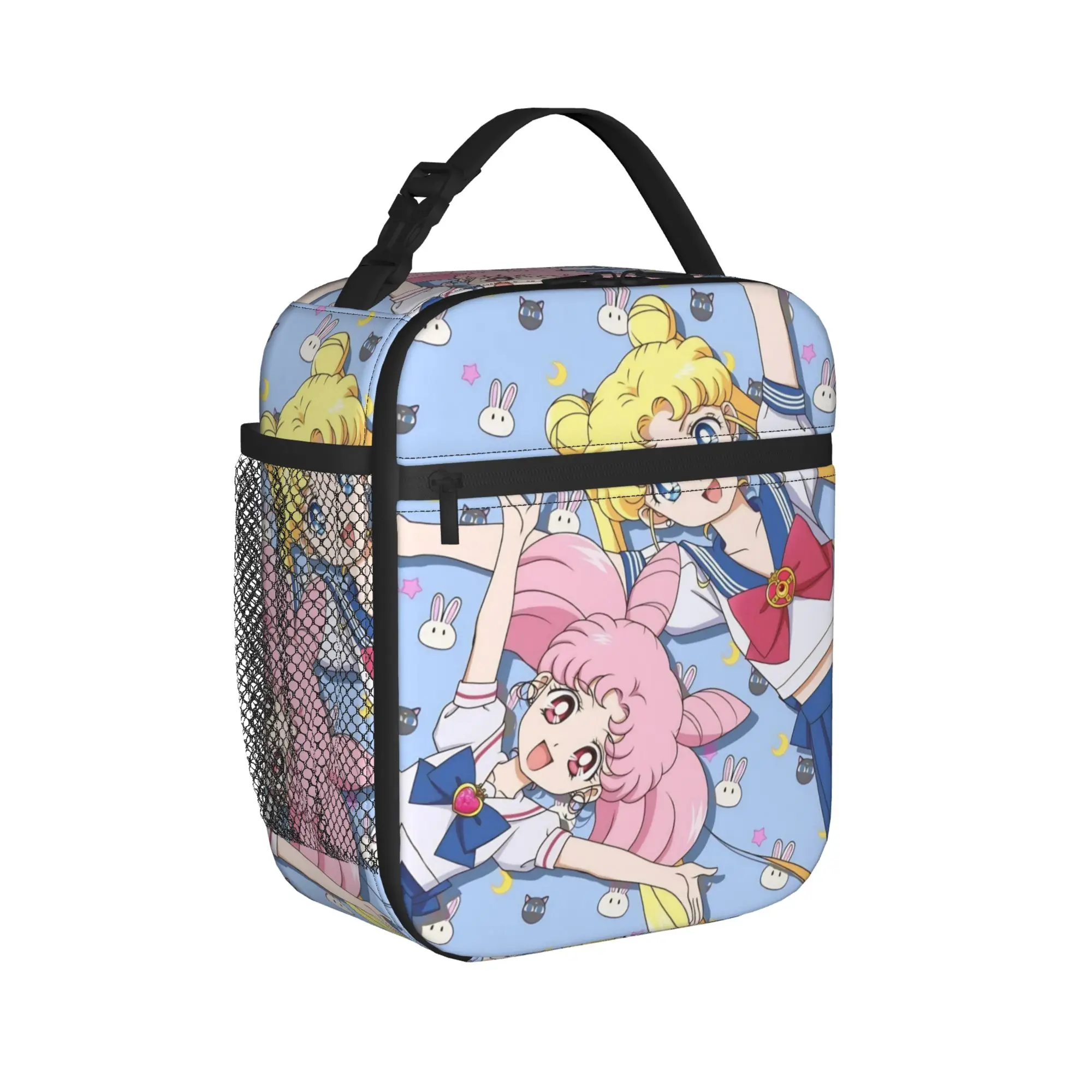 Sailors Moons Insulated Lunch Bags Cooler Bag Reusable,Lunch Container Anime Large Tote Lunch Box Food Bag Office  Picnic view 2