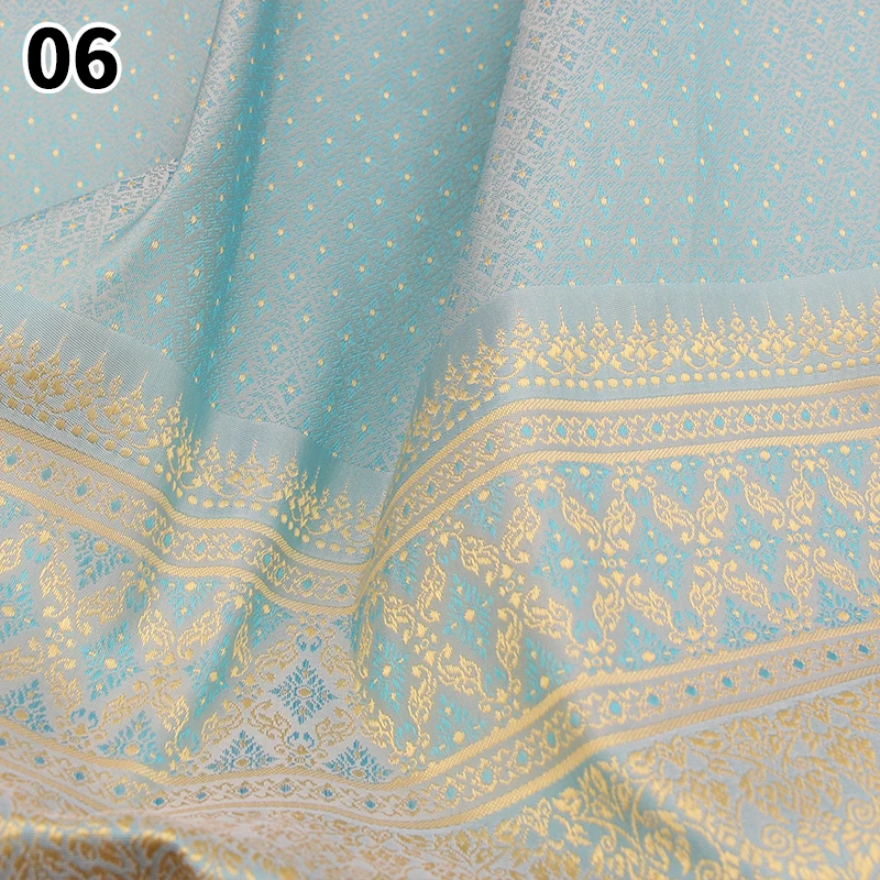 Thai Dai Ethnic Style Jacquard Fabric for DIY Southeast Asia Traditional Costume Festival Party Sarong Tube Skirt Sewing Fabric