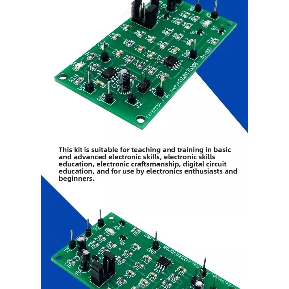 DIY NE555 Electronic Waveform Generator Soldering Kit with PCB Board for Educational Circuit Practice and Training