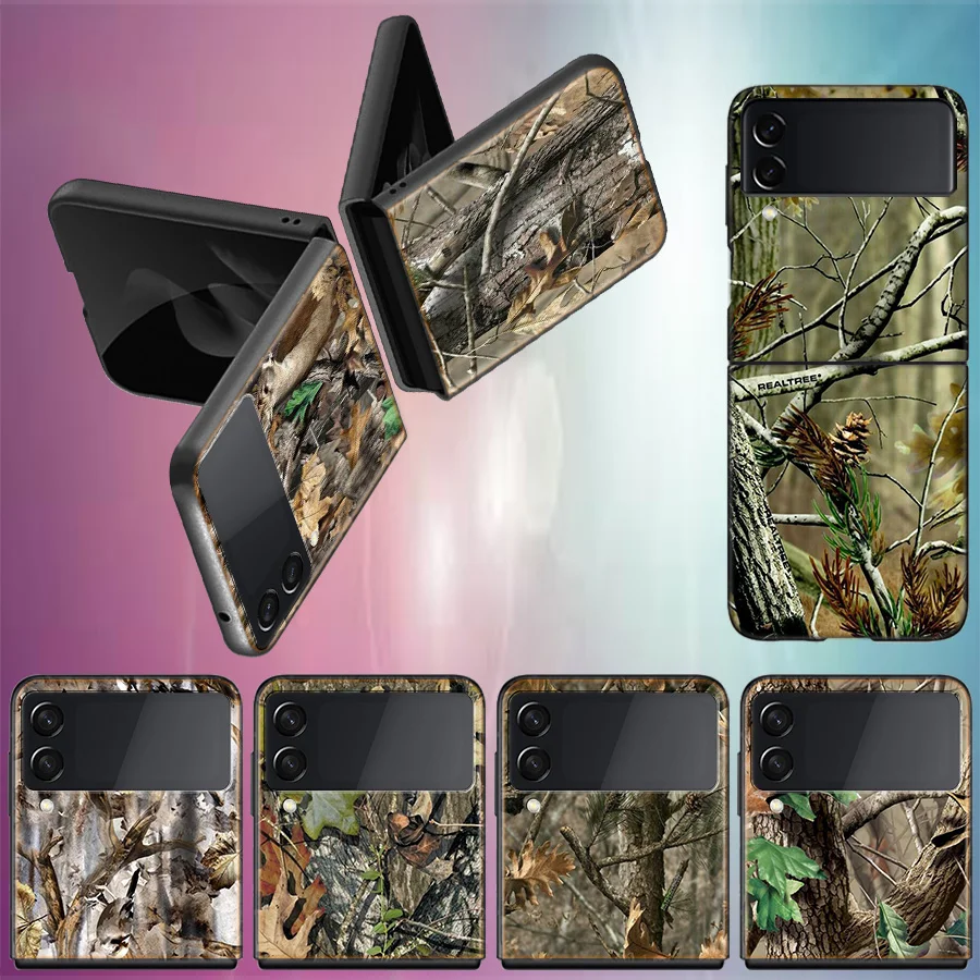 Realtree Real Tree Camo For Samsung Galaxy Z Flip 5 4 3 Case Shockproof Hard Cover For Phone Z Flip 6 5G Z Flip 5 4 5G TPU PC Ha