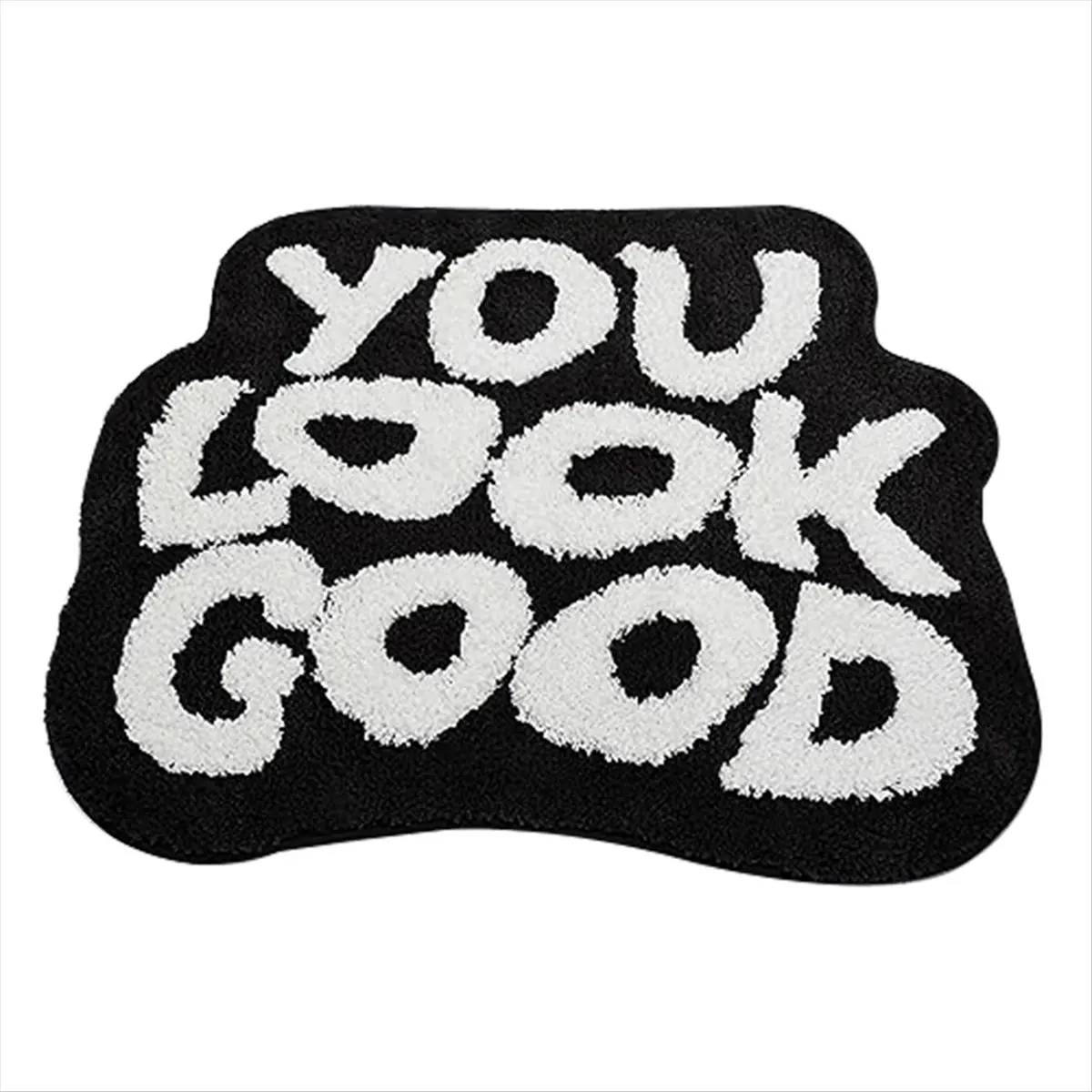 BAAU You Look Good Bath Mat Cute Bathroom Rugs Non-Slip Absorbent Shower Rug for Bathroom Decor Kitchen Living Room