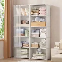 Dustproof Wardrobe Household Bedroom Multifunctional Storage Rack Multi-layer Storage Wardrobe Large Capacity Closet Cabinet