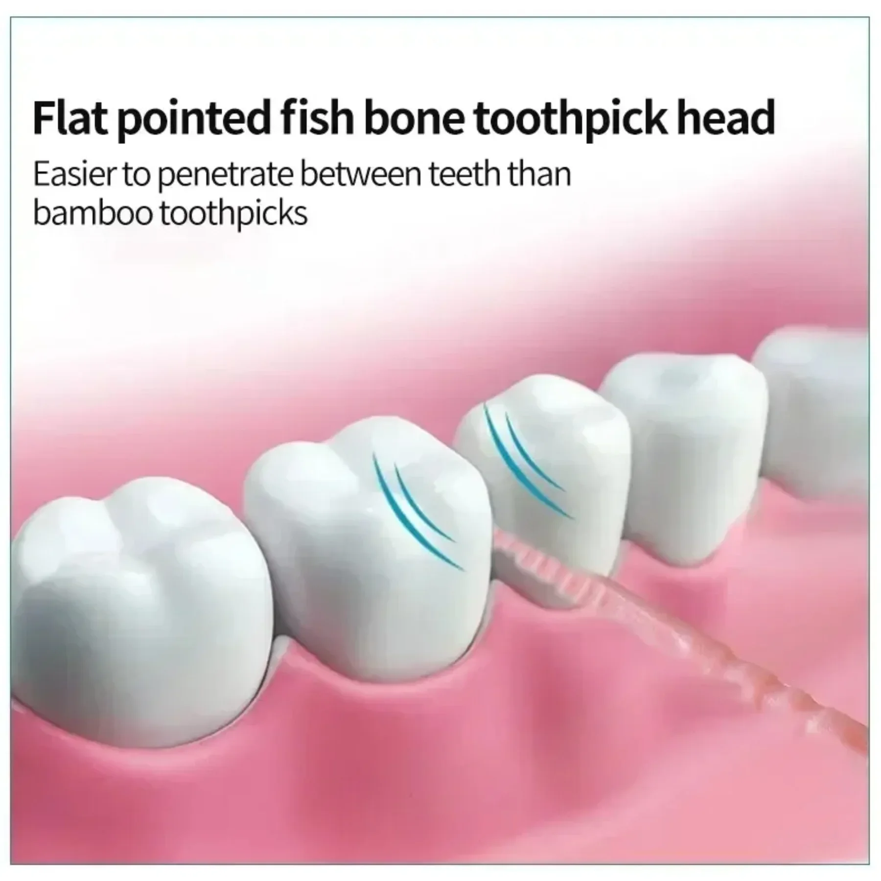 أعواد أسنان محمولة فائقة الدقة، صندوق عائلي يمكن التخلص منه، أعواد فواكه إبداعية مخصصة برأس مزدوج #4