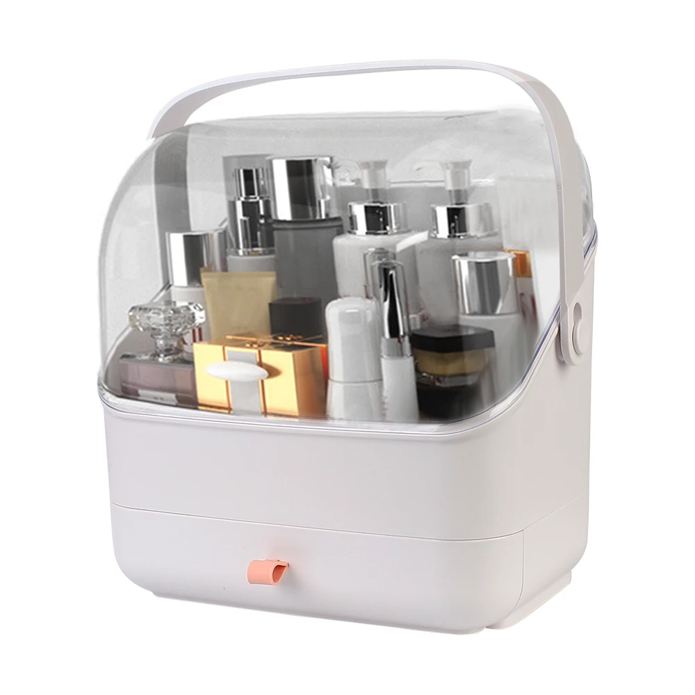 

Plastic Cosmetic Storage Box Skincare Jewelry Case Waterproof and Dustproof Home Storage Container Transparent Makeup Organizer