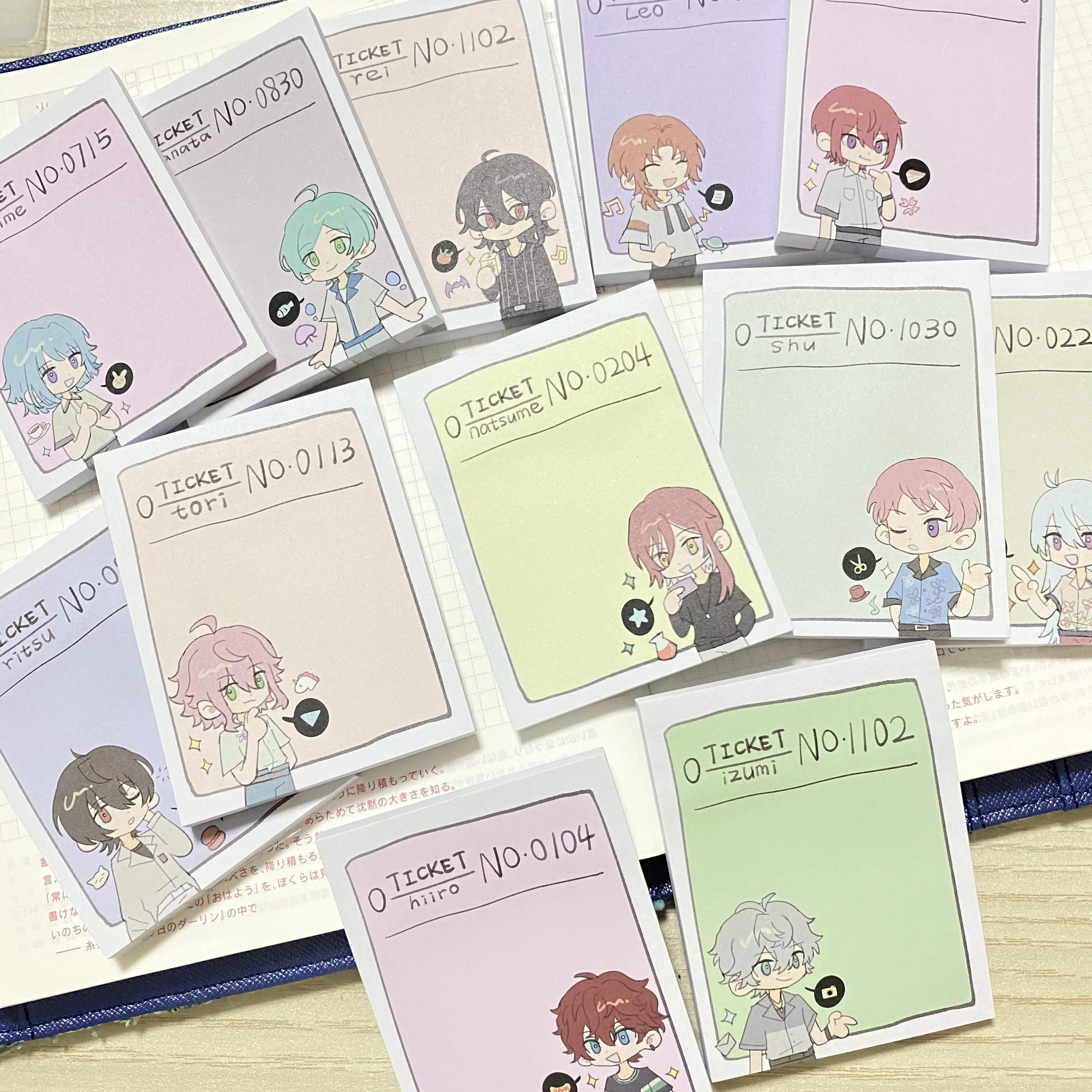 Sena Izumi Tsukinaga Leo Amagi Hiiro Sakuma Rei Cosplay Anime Notebook Sticky Notes Student Bookmark Note Pad