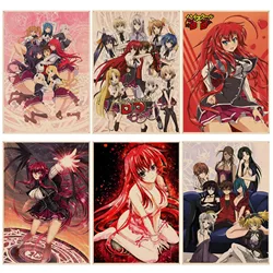 Anime High School DXD Retro Poster Vintage Room Bar Cafe Decor Stickers Wall Painting Wall Art Canvas Wall Painting Home Decor