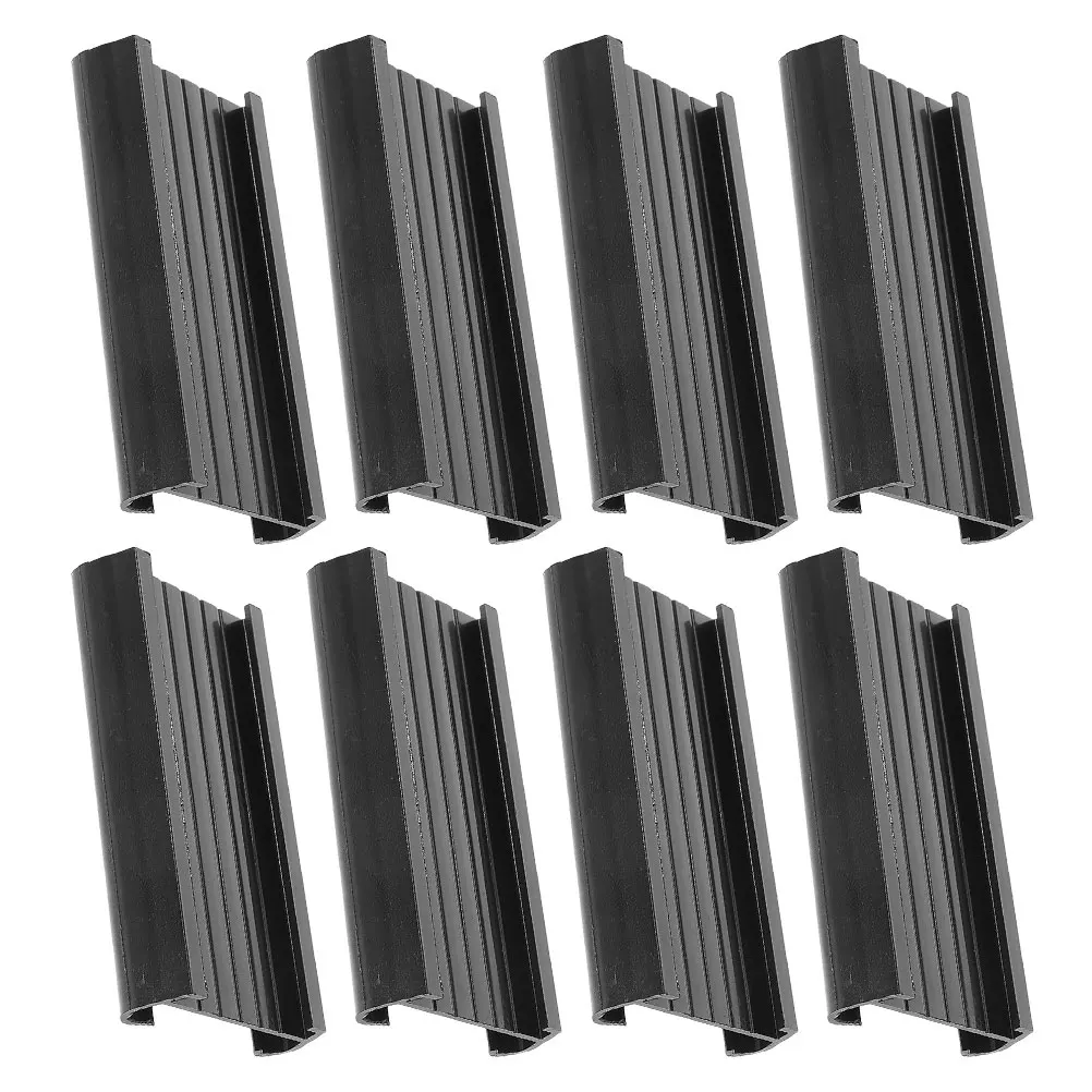 8 قطعة أصحاب الرف البلاستيكية واضحة لصناديق التخزين رفوف الأسلاك مكتب تنظيم المنزل مكتبة لوازم الرف العلامات مقاطع التسمية #1