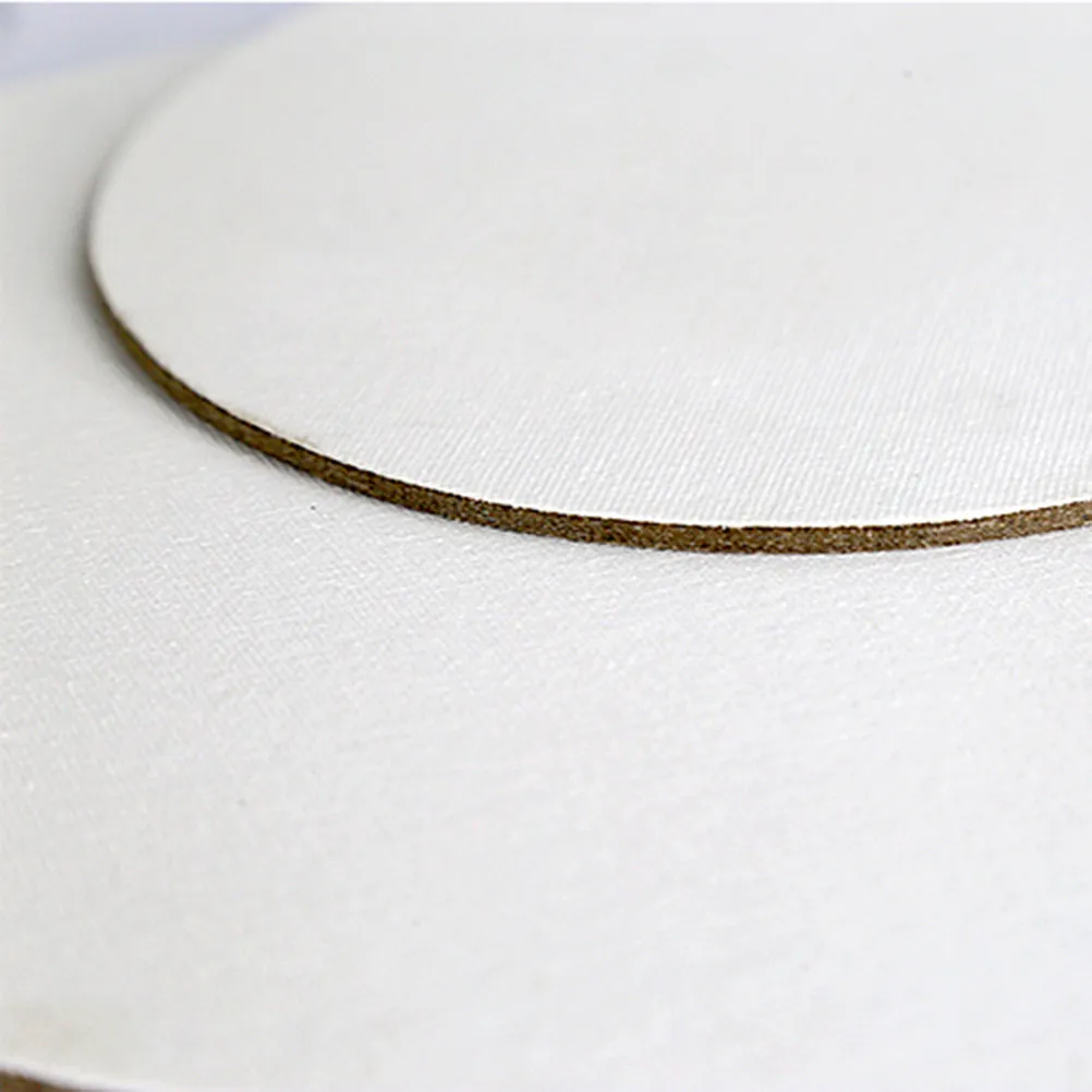 5Pcs Premium Oval Cotton Canvas Panel Thick Art Board for Oil Acrylic Tempera DIY Painting Gift Hobbyist Student