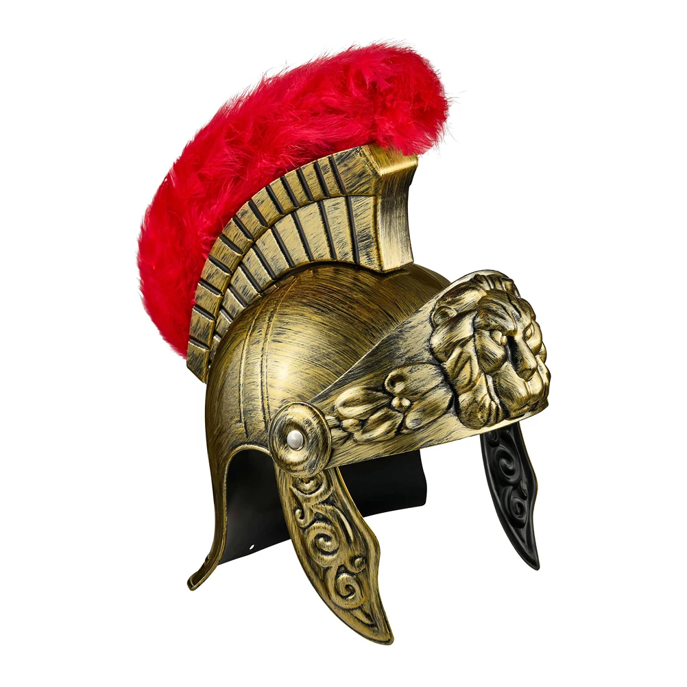 Roman Helmet Gold Warrior Roman Fighter Cosplay Costume Perfect Accessory - Image 3