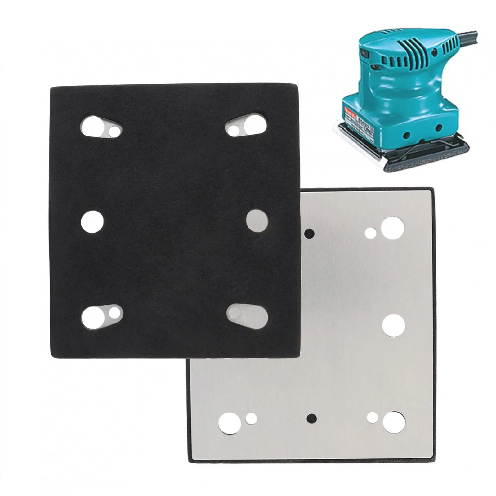 1/4 Inch Vel Vervanging Pad Vierkante Schuurmachine Pad Fit voor Makita BO4556, Elektrische Slijpschijf Sander Onderdelen & Accessoires