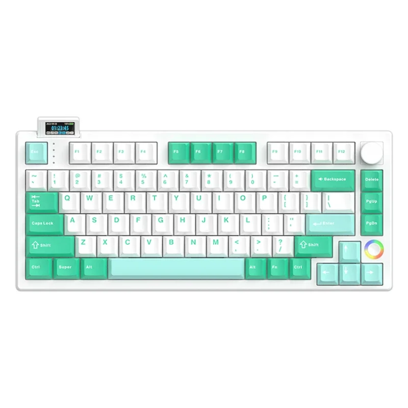 Clavier mécanique Hello Ganss XS 75T, bouton de limitation à trois modes, écran rétro4.2 RVB, clavier de jeu remplaçable à chaud, accessoires PC
