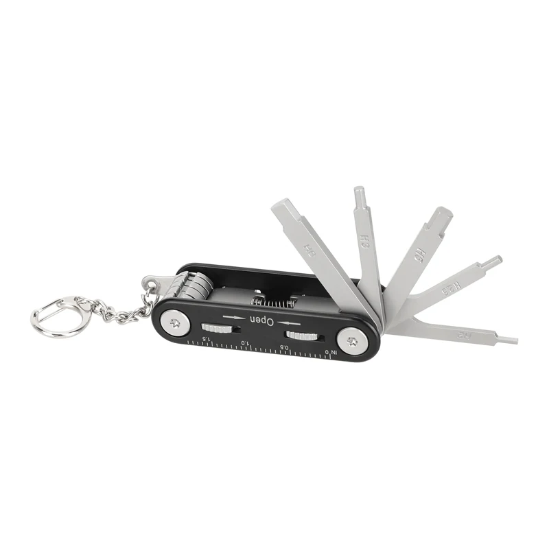 CAMVATE Folding Pocket 10-in-1Multi-Tool with Allen Wrenches & Screwdrivers Mini Tools Screw Suits with Carabiner Clips to Key