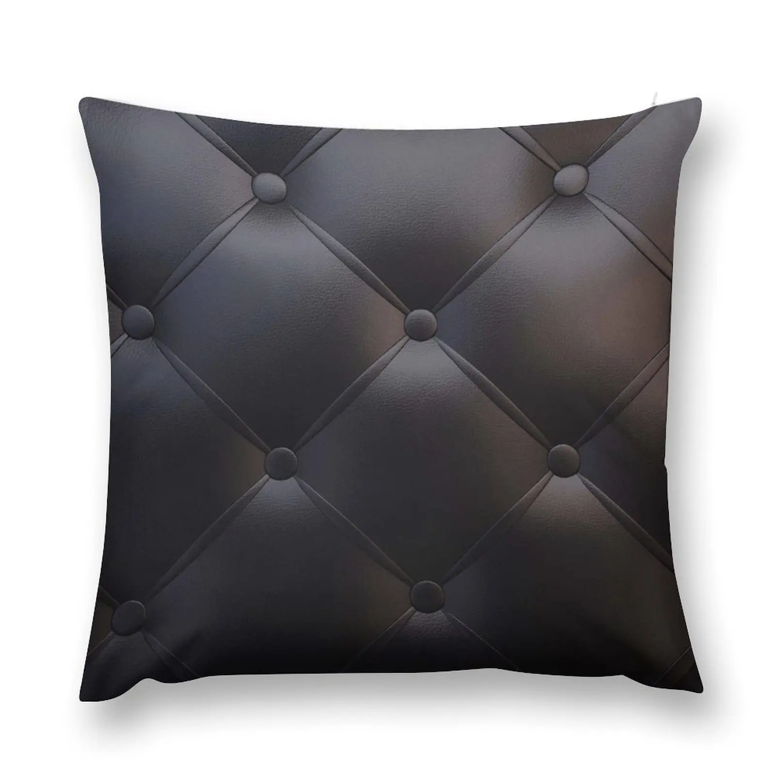 Leather pin Chesterfield Style textured background. Throw Pillow christmas cushions covers pillow