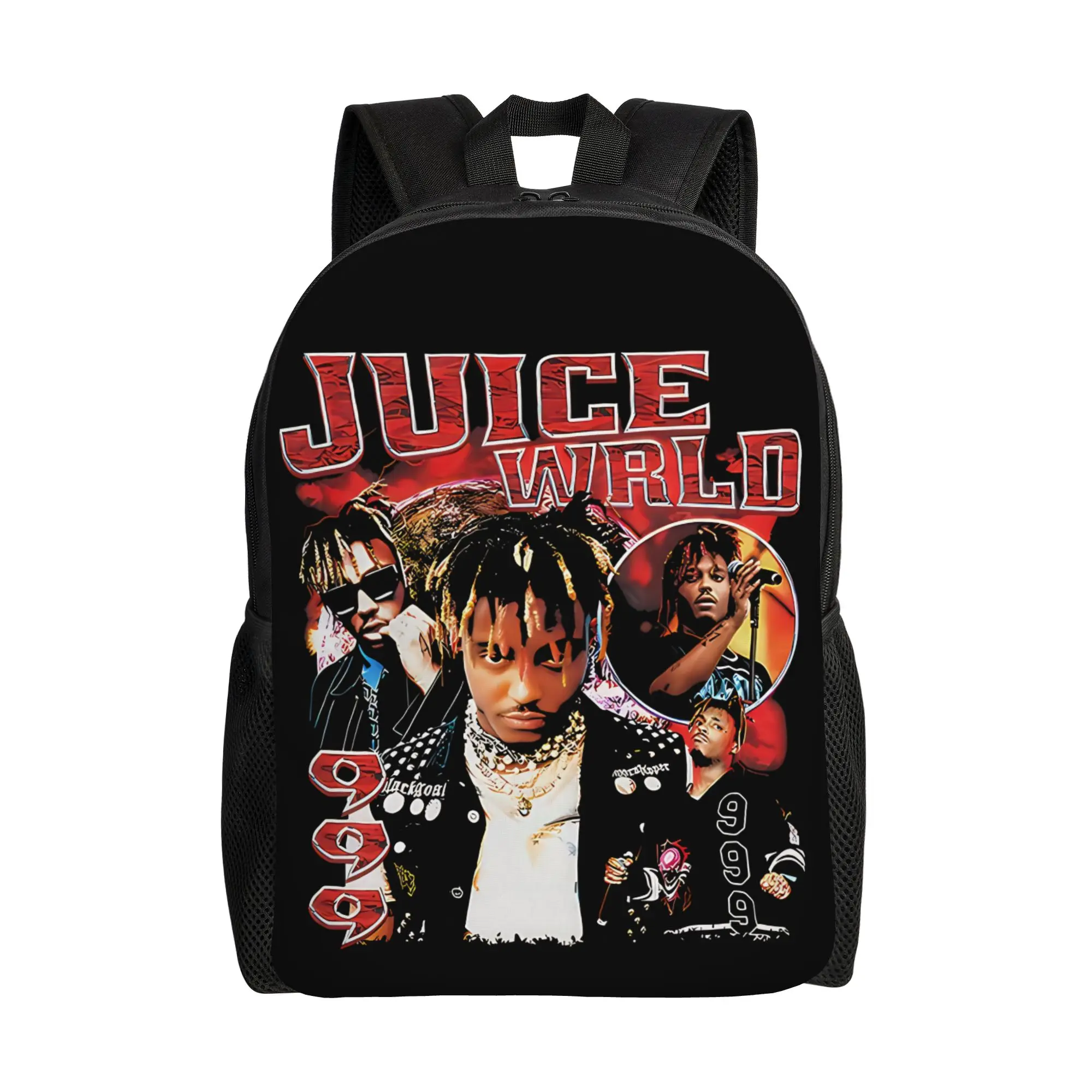 

Винтажный подростковый рюкзак Juice Wrld с карманом, для старшей школы, походов, путешествий, городской рюкзак для мужчин и женщин, холщовые сумки для колледжа