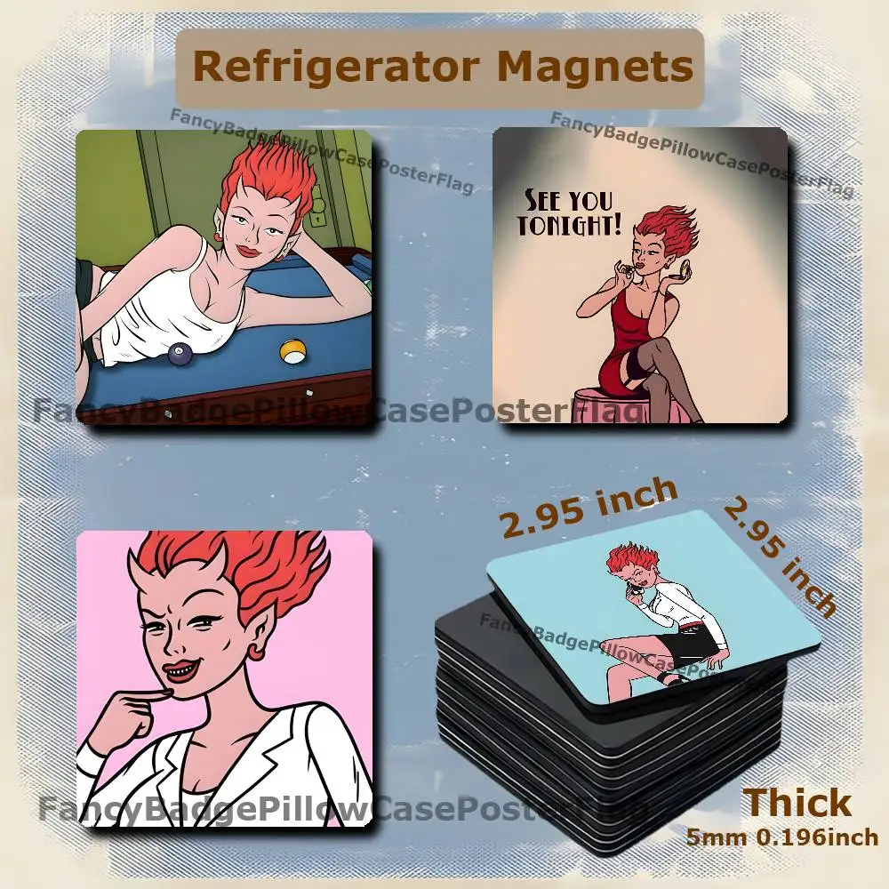 C-Callie Maggotbone 75mm Refrigerator Magnet Magnetic Ins Style Home Decoration Gift Personalized Creative Magnetic