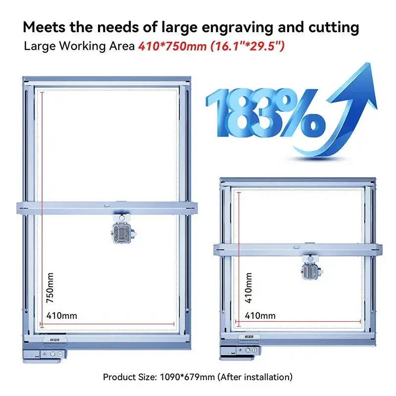 K1 Y-Axis Extension Axis Kit Enlarge Area Extension Rod Engraving Machine