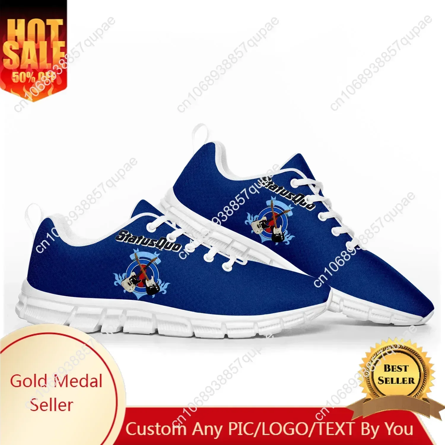 

Status Quo Rock Band Fashion Sports Shoes Mens Womens Teenager Sneakers Casual Custom High Quality Couple Shoes