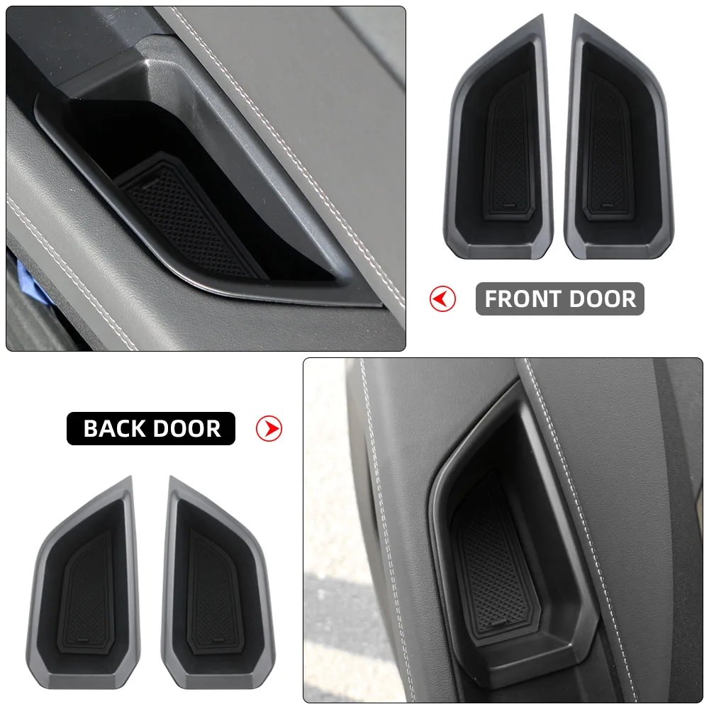 

Для Audi Q4 E-Tron Etron 2019-2025 ящик для хранения дверей, передняя и задняя дверь, лоток, 4 шт., контейнер-органайзер, аксессуары