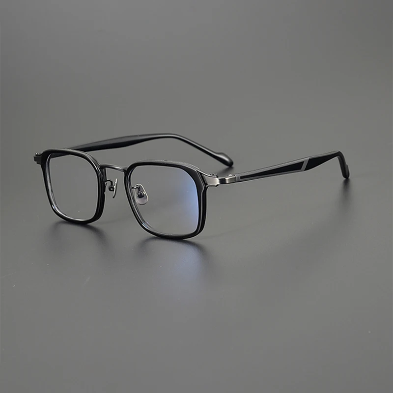 High quality retro glasses frame Fashion Commuter Business Men 155 big face square frame designer prescription myopia glasses