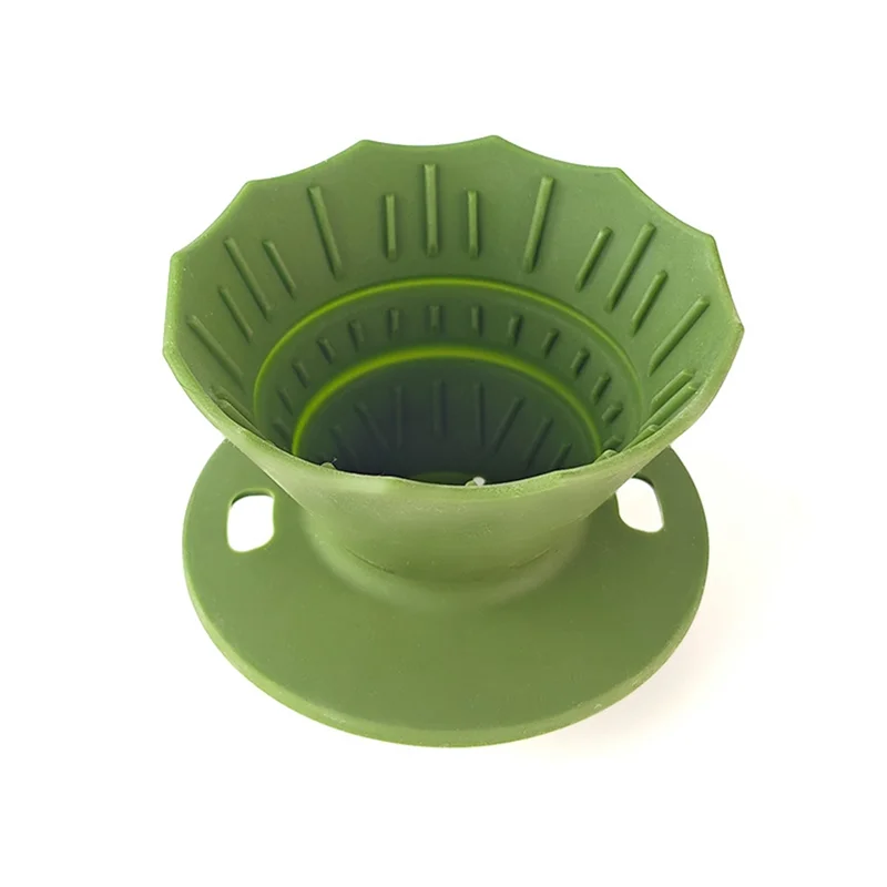 X11A Pour Over Coffee Dripper Filter Silicone Camping Coffee Filter For Travel Camping Office Hom Coffee Accessories Green