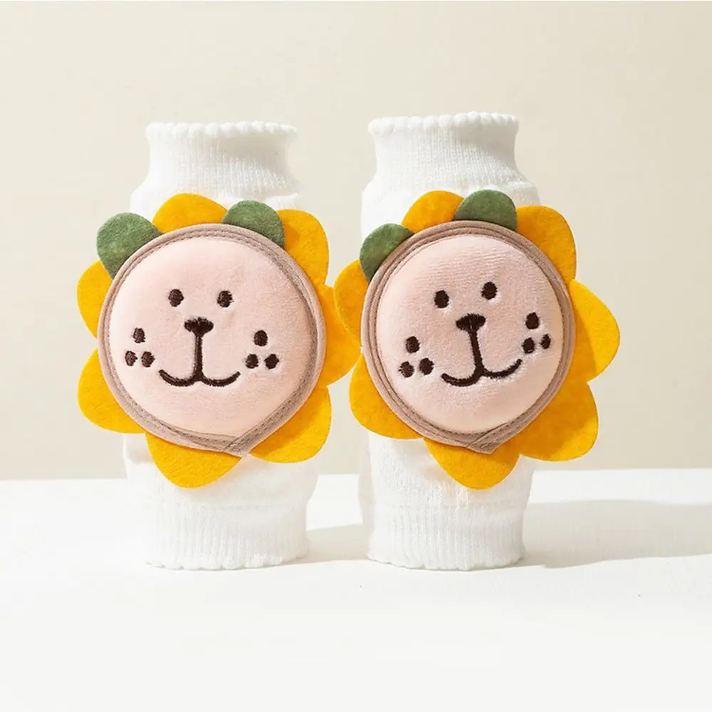 

Lovely Elastic Cotton Lion Elbow Cushion Orange Safety Children Knee Protector Baby Knee Pads Leg Warmers Infants Knee Support