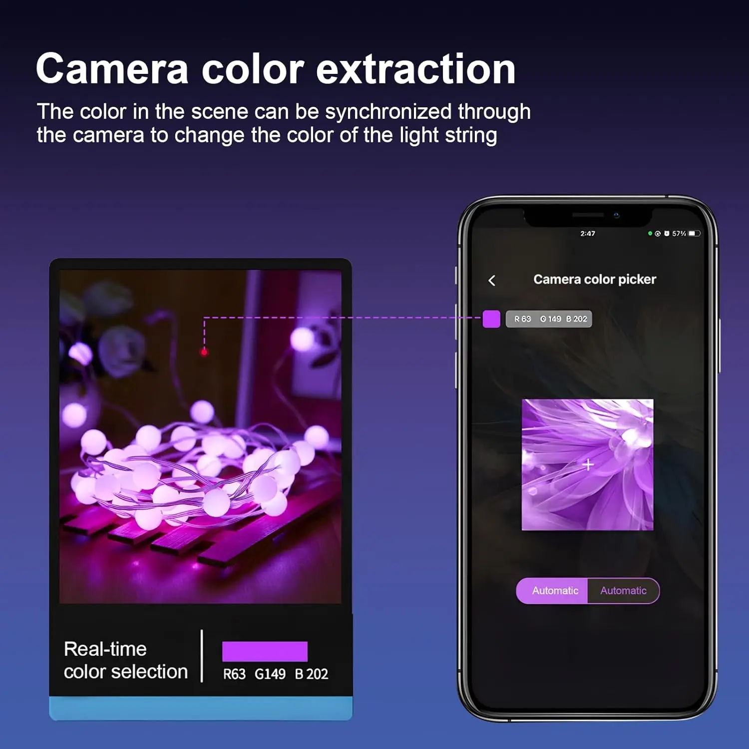 Smart Fairy String Light with APP Control Mini Ball LED Light Suitable for Outdoor Bedrooms Parties Gardens Camping Christmas