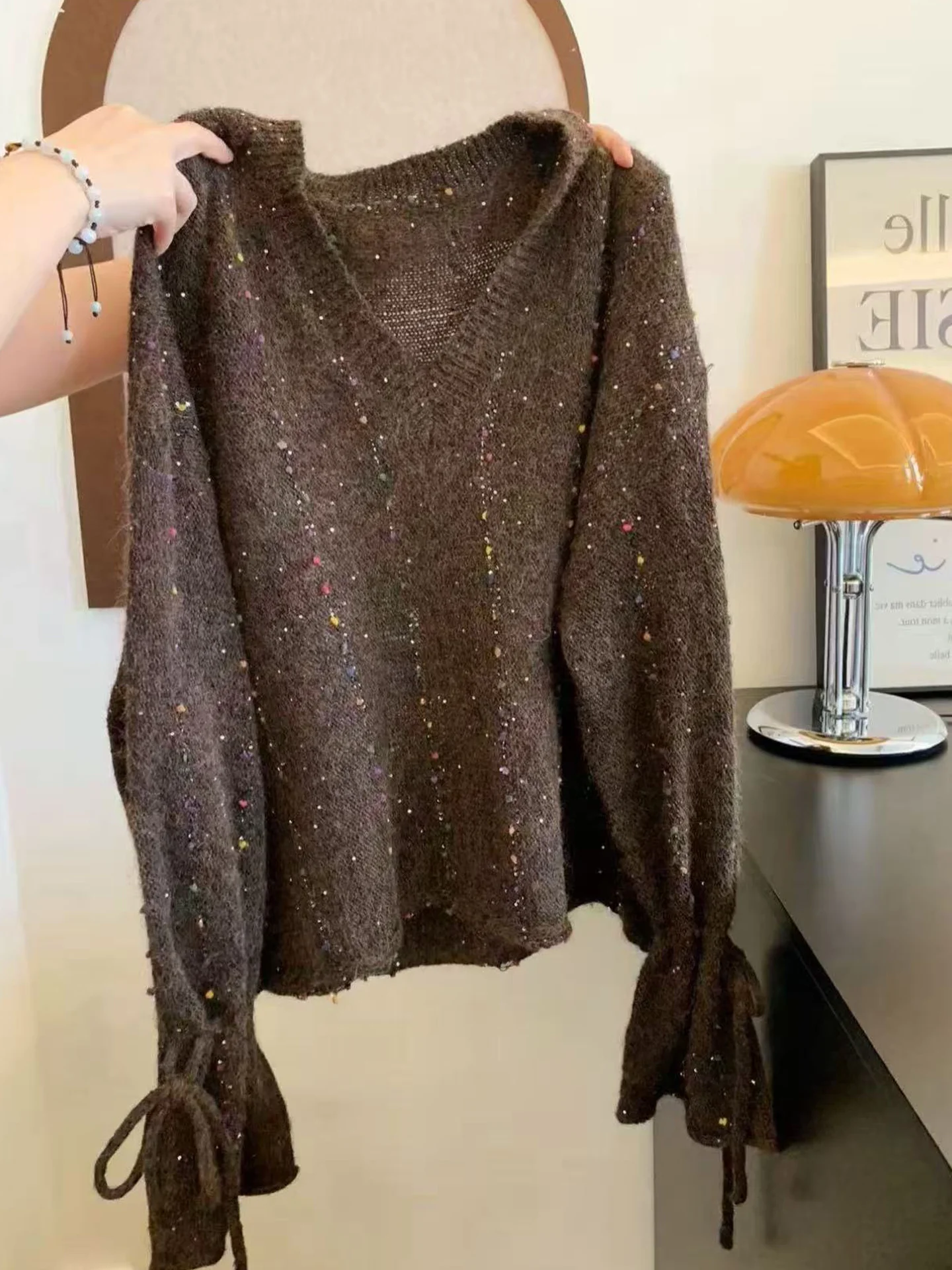 

Retro Sle Long Sve Knitted Sweater Casual Simple Overhead High End Women's Faion Commute Wind Regular Fit Comfortable