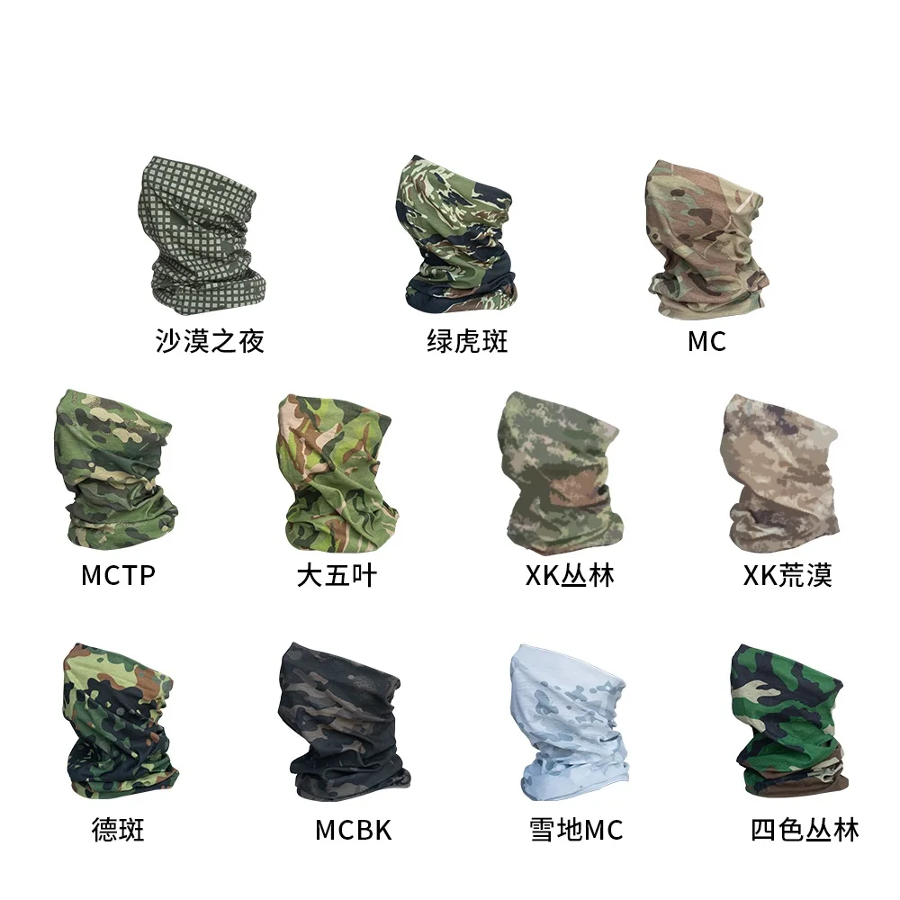 

Tactical Elastic Quick Drying CoolMax Sunscreen Headband Mask Outdoor Cycling Full Face Protective Camouflage Scarf